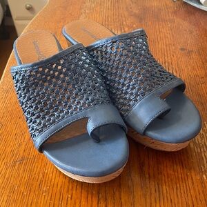 Baretraps Bethie Wedge Sandals Color Island Blue Size 7.5